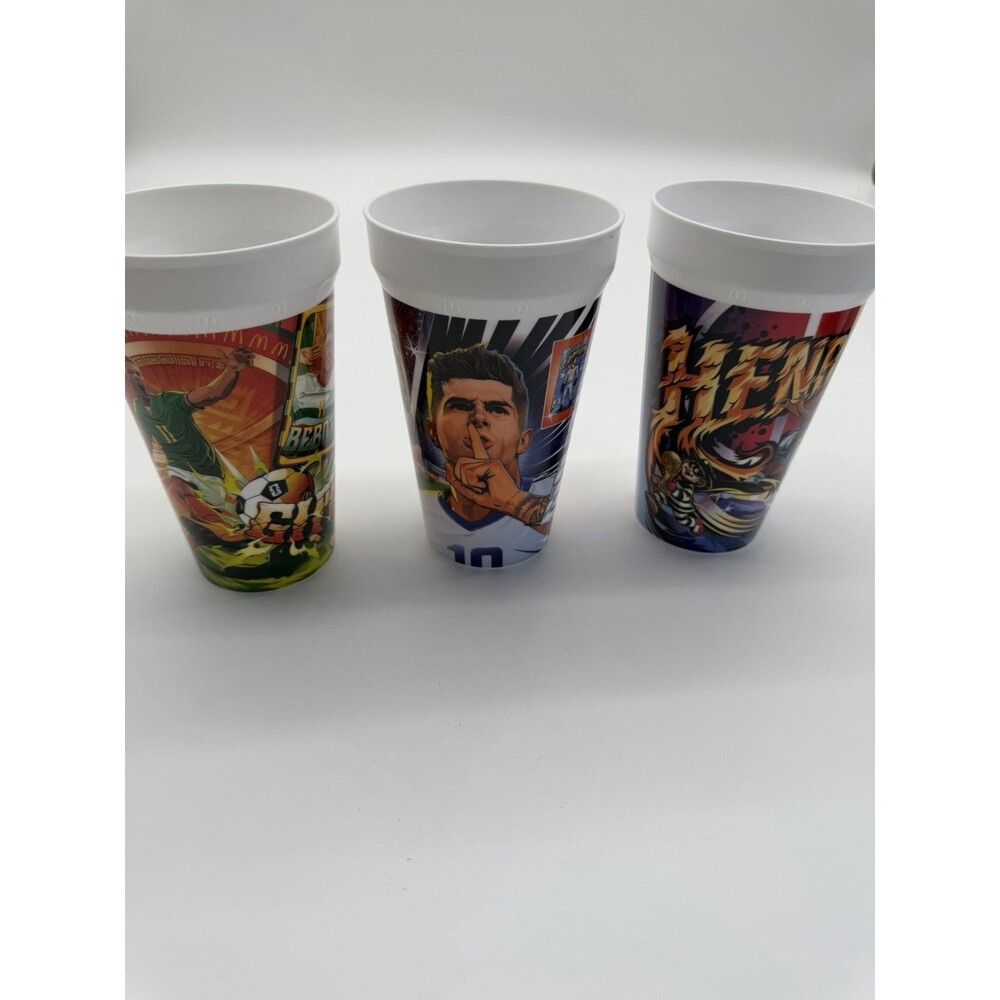 2026 McDonald's FIFA World Cup Adult Happy Meal Cup lot of 3! New/opened - Picture 2 of 3
